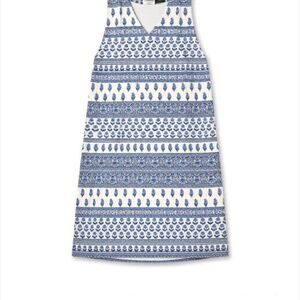 Jay Jill cotton shift dress size large V-neck knee length